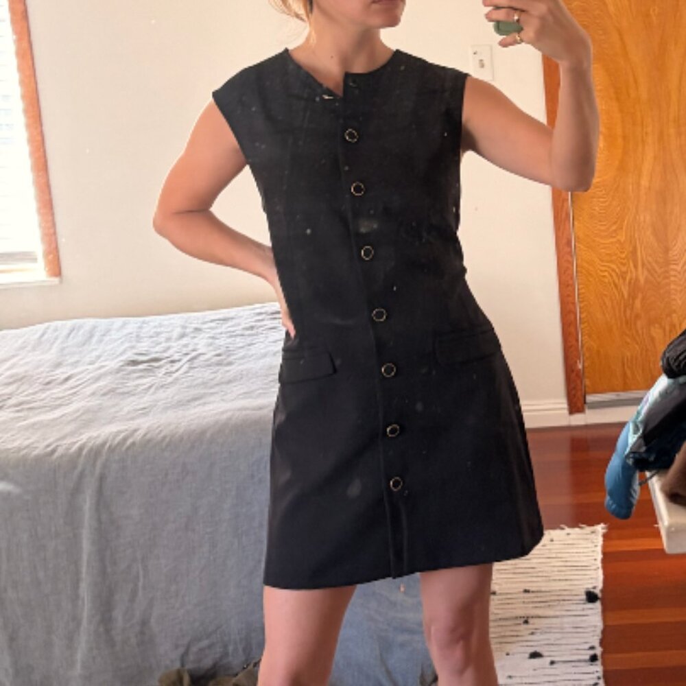 H&M Black business dress - buttons down the front - Size M - Picture 2 of 4